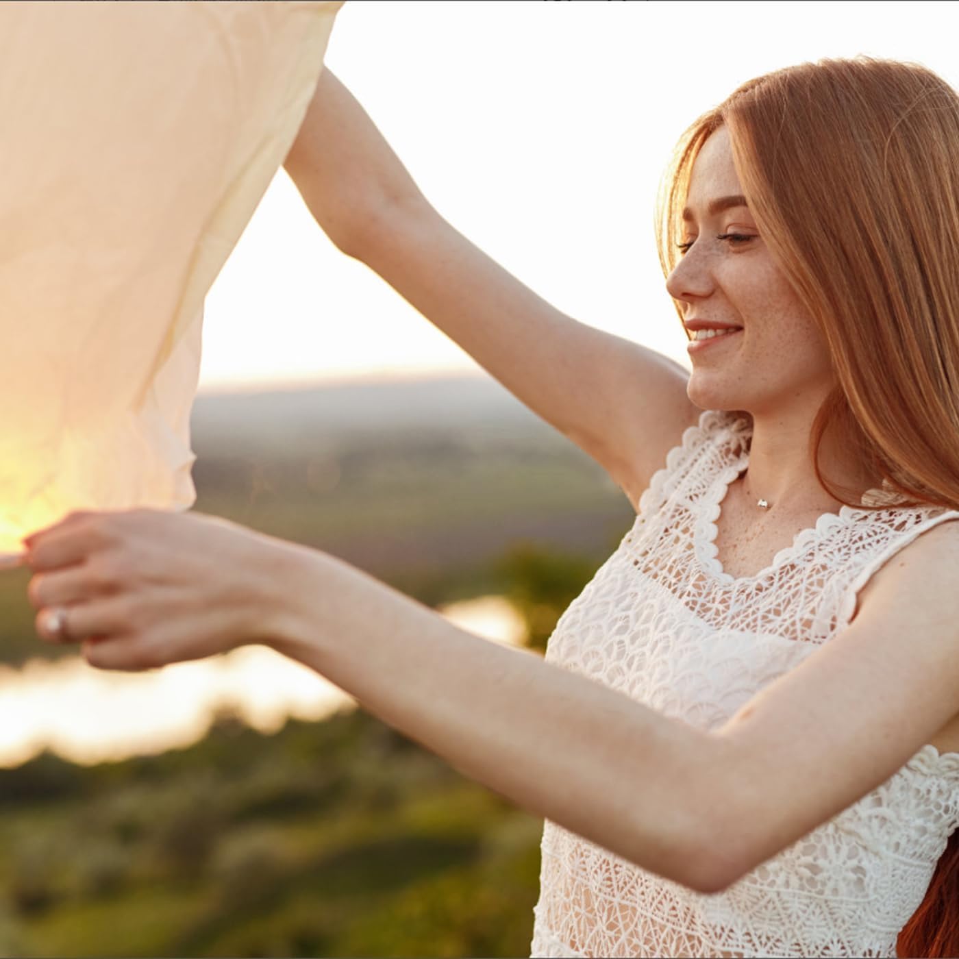 2 Pack Chinese Lantern Floating Sky Lanterns to Release in Memory and Convey Wishes, Biodegradable and Eco Friendly, Fire Resistant Paper for Outside, Eid, Funeral, Memorial Day - Image 5