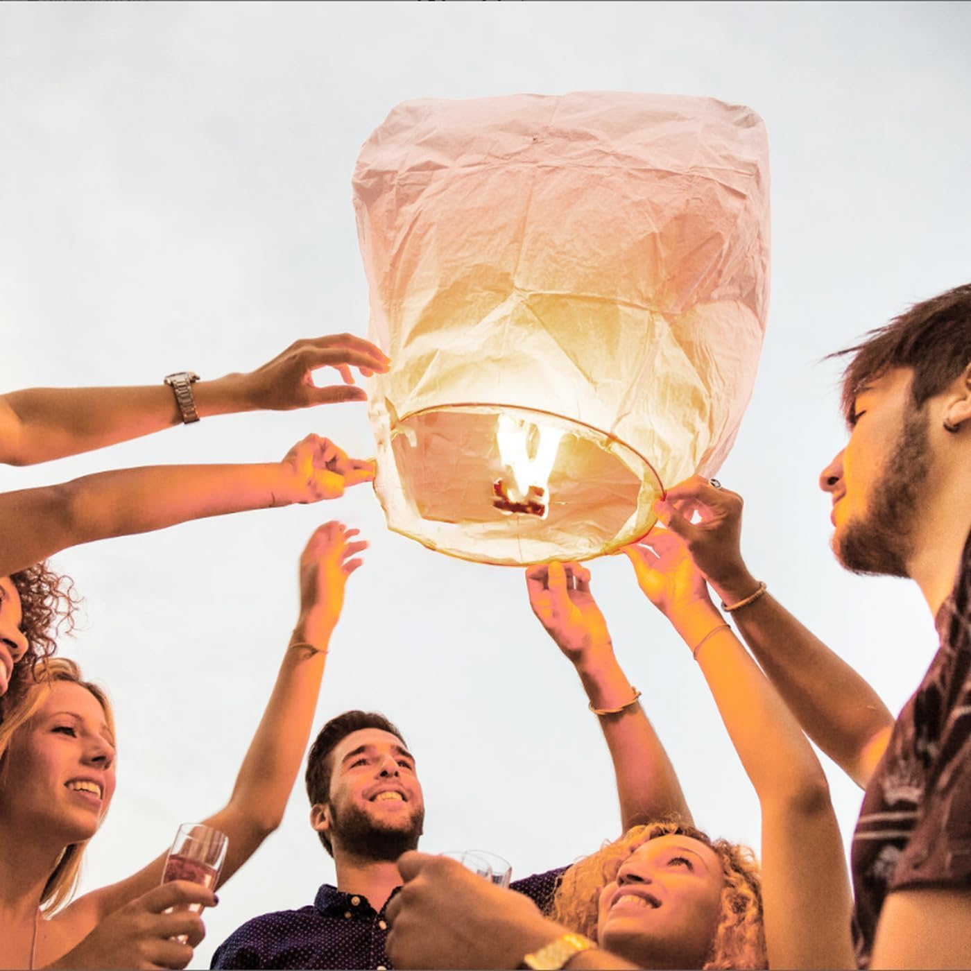 2 Pack Chinese Lantern Floating Sky Lanterns to Release in Memory and Convey Wishes, Biodegradable and Eco Friendly, Fire Resistant Paper for Outside, Eid, Funeral, Memorial Day - Image 6