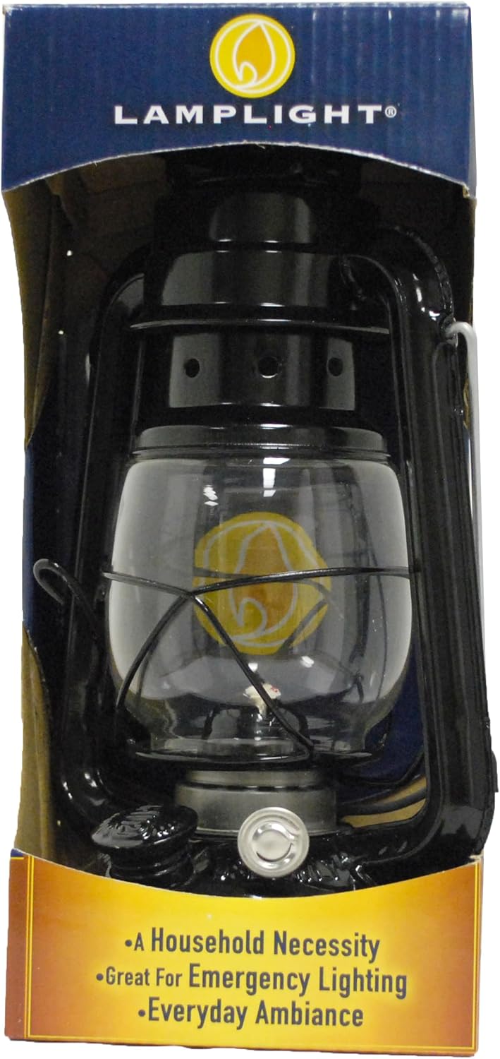 Lamplight Large Paraffin Oil Indoor Lamp, Hurricane Lamp, Emergency Kit, 52664 Farmer’s Lantern Indoor Oil Lamp, Black, Original - Image 3